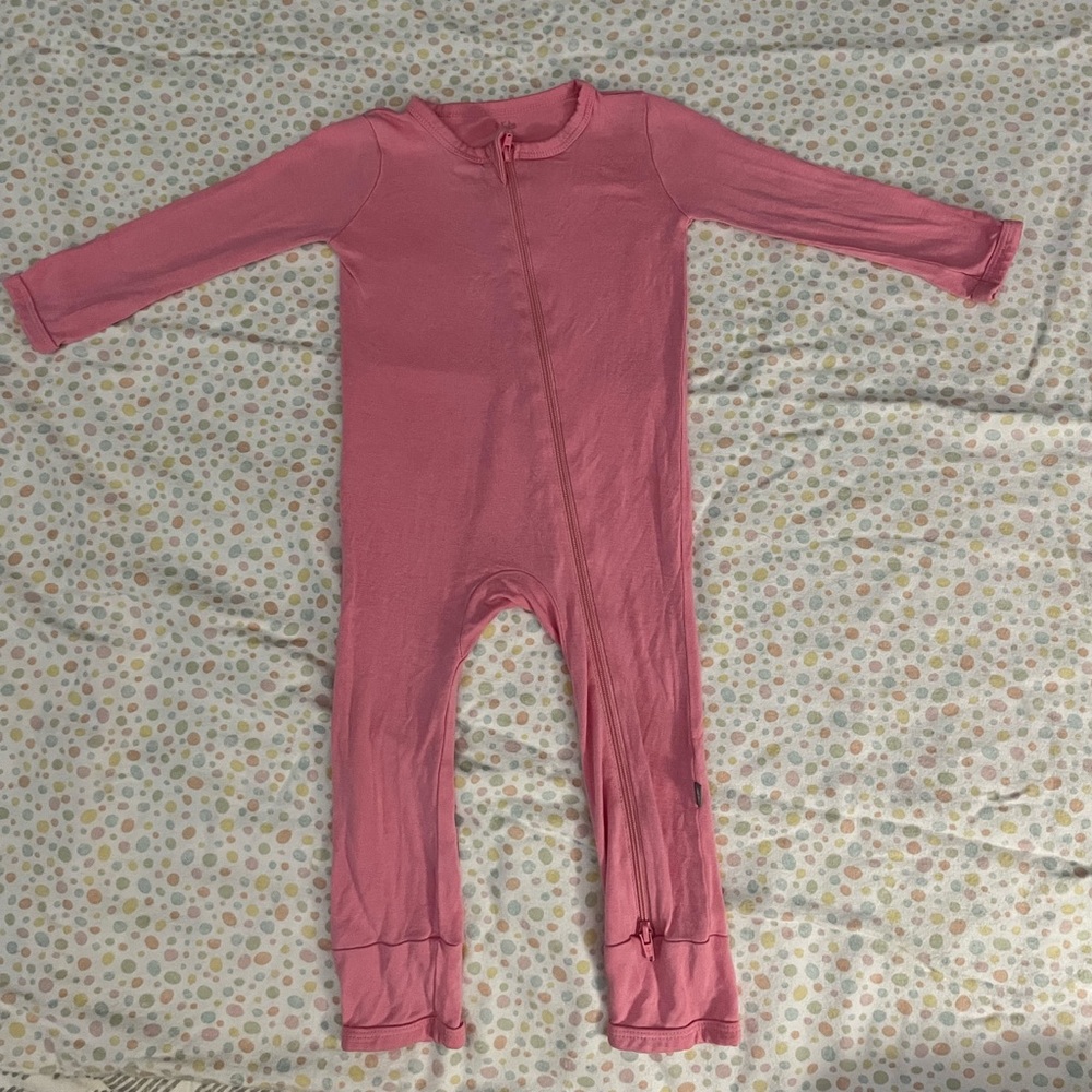 KYTE baby pink zippered romper